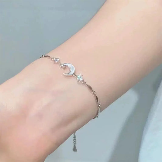 Korean Elegant Cherry Blossom Bow Zircon Bracelet