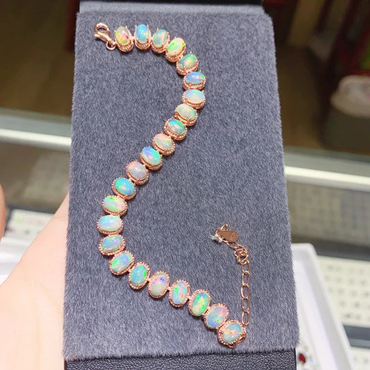 YULEM Natural Opal Simple Bracelet