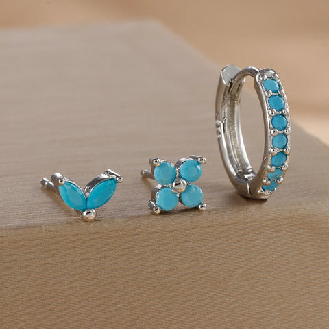 3PCS Stainless Steel Earrings