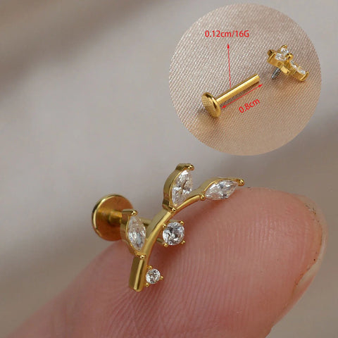 1PC Titanium Stainless Steel Earrings