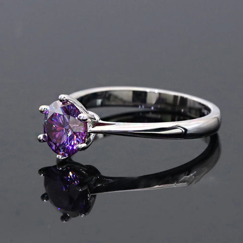 Purple New Elegant Moissanite Diamond Rings
