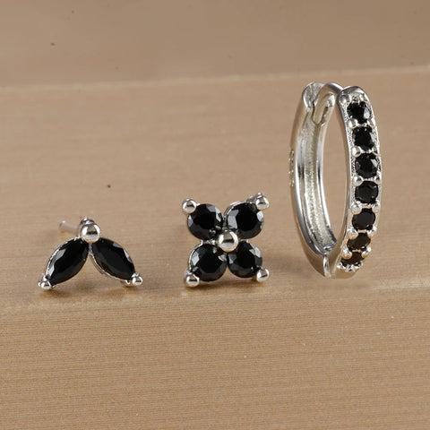 3PCS Stainless Steel Earrings
