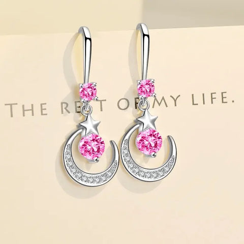 Female Fashion Star Moon Earrings