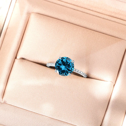 Gica Gema 3.0Ct  Real Solid 925 Sterling Silver Ring - BOLEVARD RING