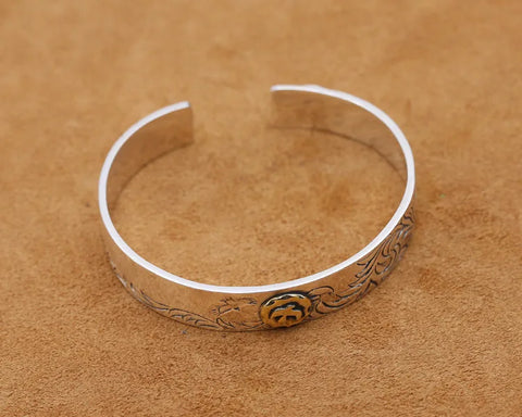 S925 sterling silver ornament vintage Thai silver bracelet