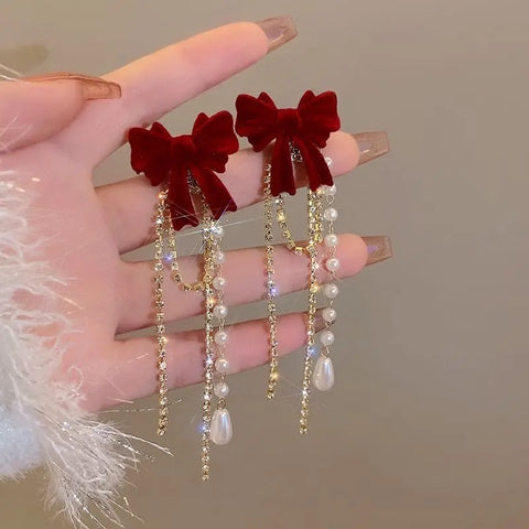 Luxury Purple Crystal Geometric Earrings