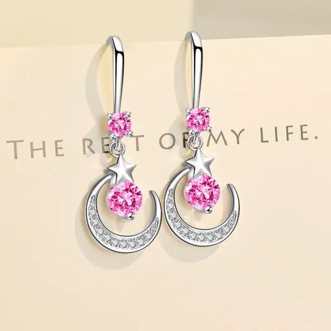 Female Fashion Star Moon Earrings