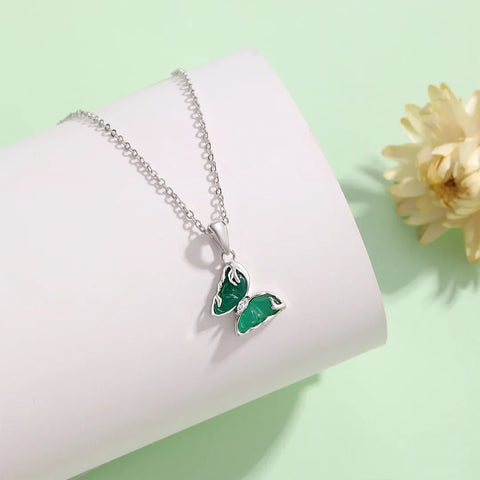 Butterfly Design Silver S925 Agate