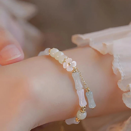 Chinese Style Vintage Bamboo Joint Beaded Bracelet