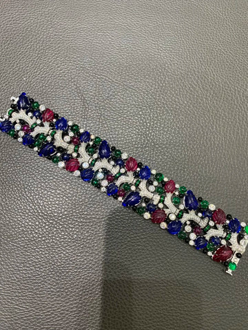 multi color leaf bracelet
