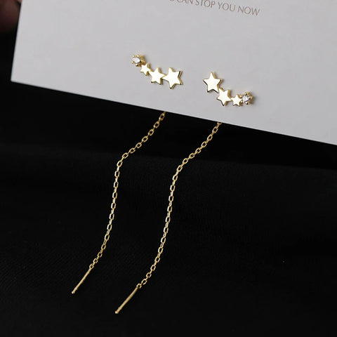 Trendy Long Wire Tassel Thread Chain Climb