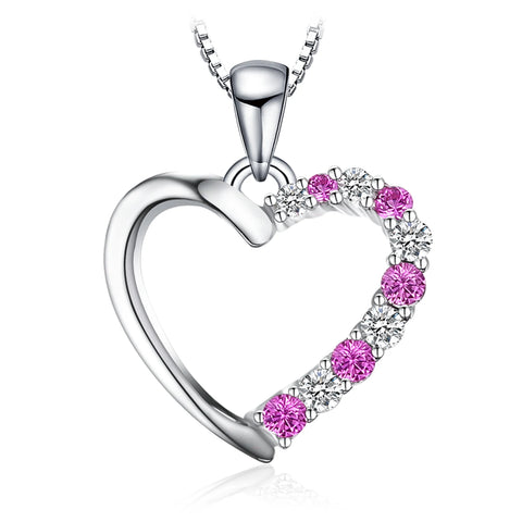 Jewelrypalace Heart Created Pink Sapphire