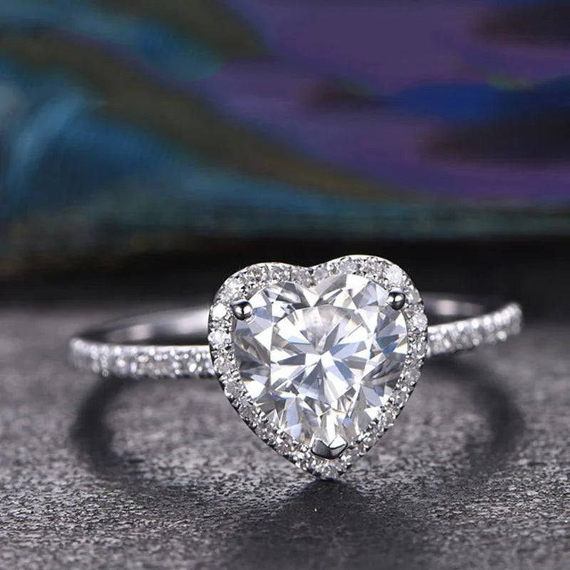 Luxury Silver Color Heart Ring - BOLEVARD RING