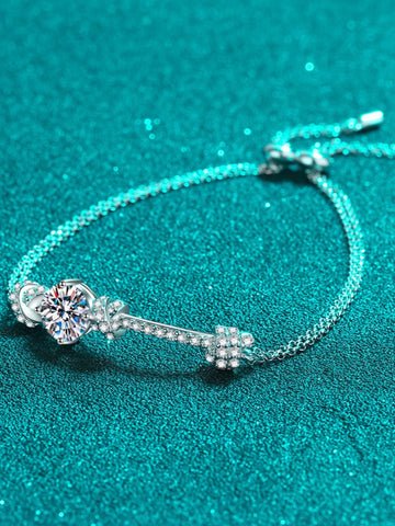 Moissanite Plata Sterling 925 Silver Bracelet