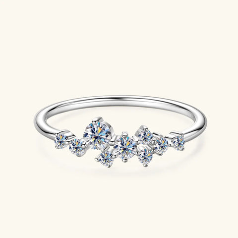 Anziw Real S925 Ring Cluster Moissanite