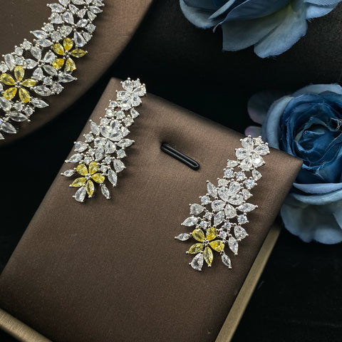 JRH Luxury Women's Jewelry set Zirconia Necklace Bracelet Ring Earrings Suitable For Weddings Anniversaries and Parties Gift set