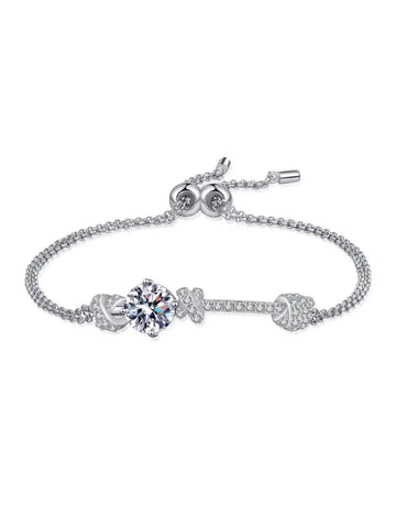 Moissanite Plata Sterling 925 Silver Bracelet