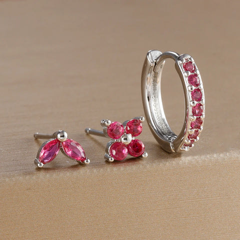 3PCS Stainless Steel Earrings