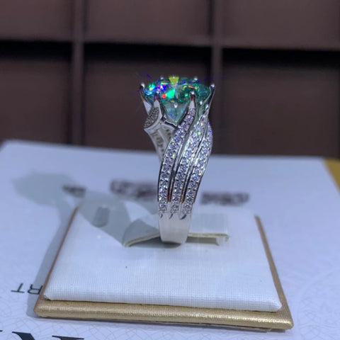 Serenity Day 5Ct Green Moissanite Ring