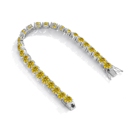 5mm Original Gray Yellow Moissanite Tennis Bracelets