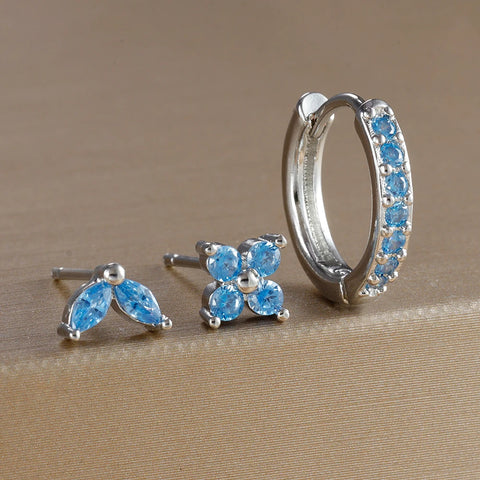 3PCS Stainless Steel Earrings