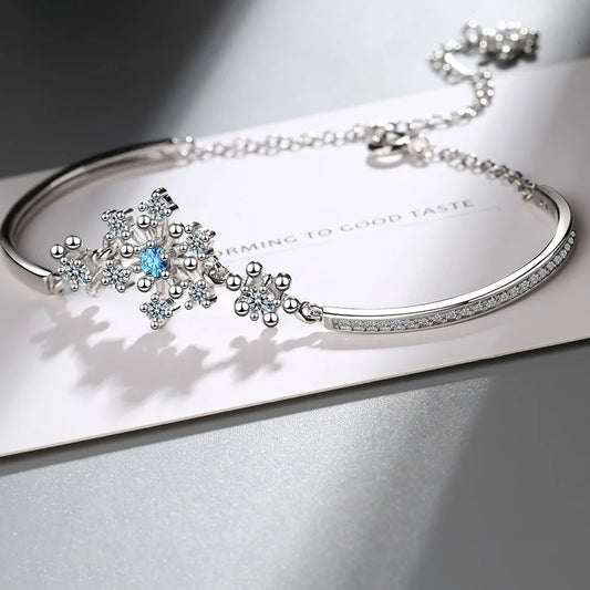 Snowflake Bracelet Rhinestone Bangle  Bracelets