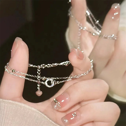 Korean Delicate Silver Color Geometric Bracelet