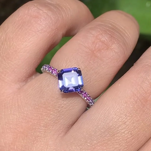 Attractive Silver Color Square Round Rings