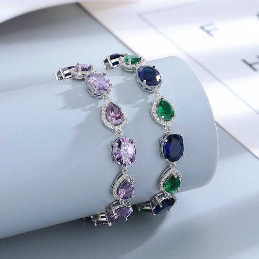 Amethyst Purple Zircon Tennis Bracelets