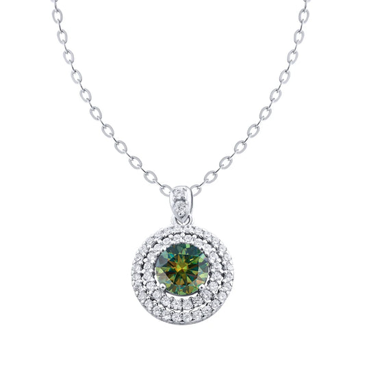 1ct 6.5mm VVS D Color Moissanite Diamond Necklace