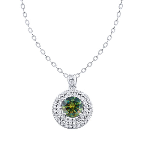 1ct 6.5mm VVS D Color Moissanite Diamond Necklace
