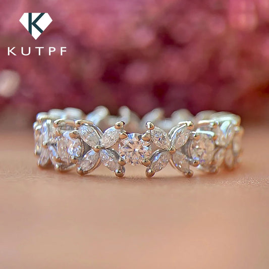 Stackable Full Moissanite Eternity Rings
