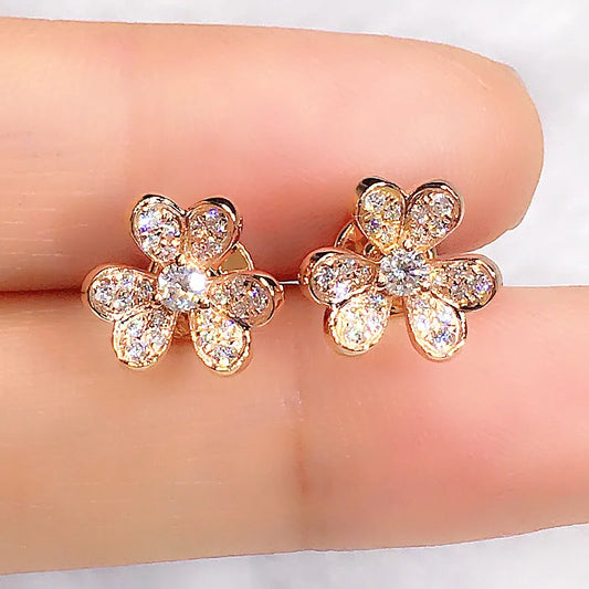 Huitan Fresh Style Flower Shape Stud Earrings