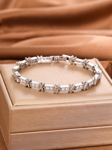 charm adjustable open Light luxury zircon bracelet