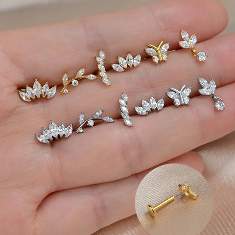 1PC Titanium Stainless Steel Earrings