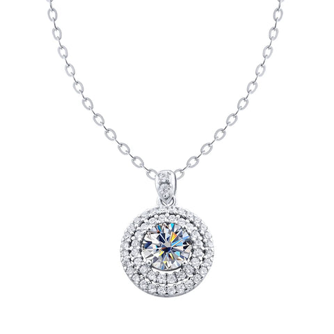 1ct 6.5mm VVS D Color Moissanite Diamond Necklace
