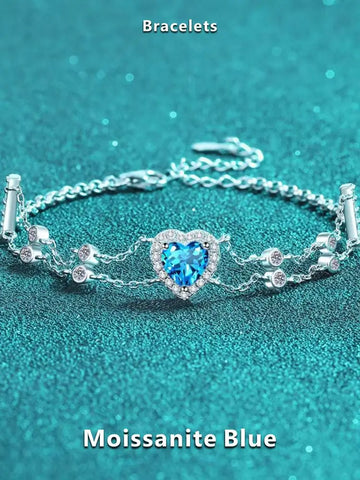 Moissanite Charm Bracelet