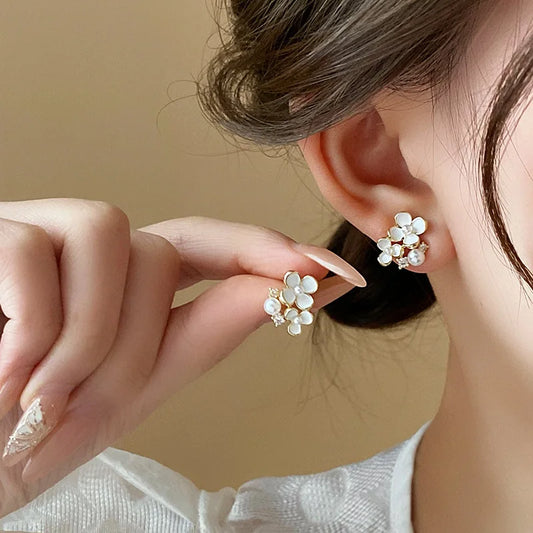 Zircon Butterfly Earrings: Golden Zircon Butterfly.