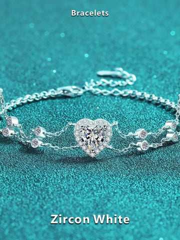 Moissanite Charm Bracelet