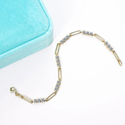Lnngy Certified Round 3MM Moissanite Bracelet