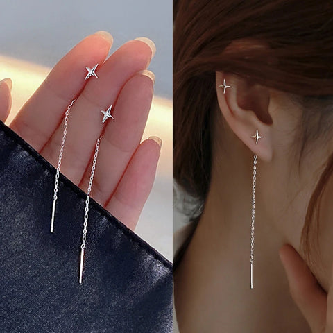 Trendy Long Wire Tassel Thread Chain Climb