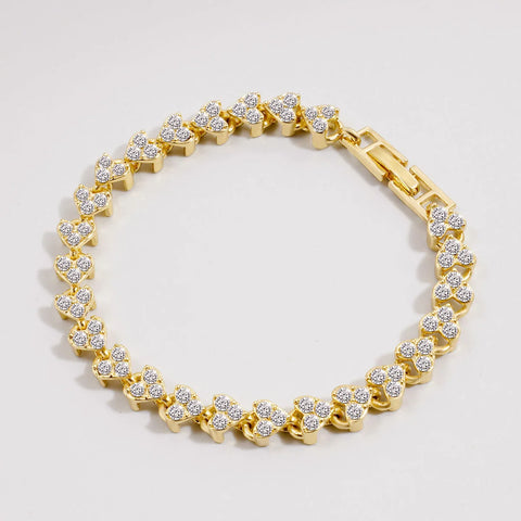 Luxury Roman Crystal Geometric Chain Bracelets
