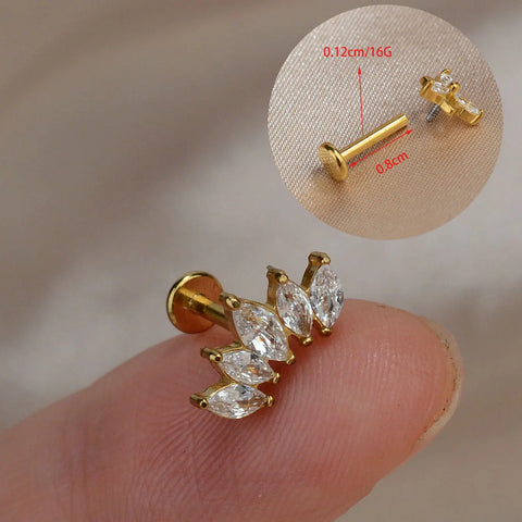 1PC Titanium Stainless Steel Earrings