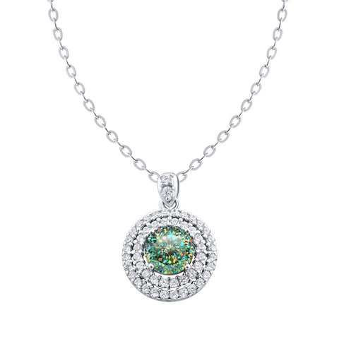 1ct 6.5mm VVS D Color Moissanite Diamond Necklace