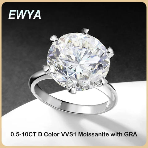 EWYA GRA Certified 0.5-10CT D Color Moissanite