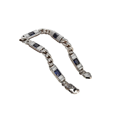 925 silver tangcao pattern bracelet