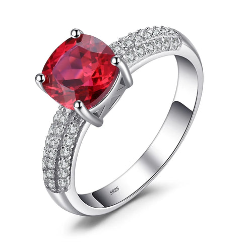 Green Simulated Ruby Ring