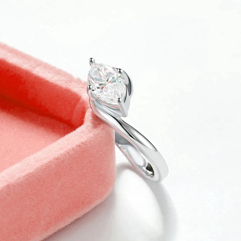 BXINY 1/2CT Marquise Moissanite Ring
