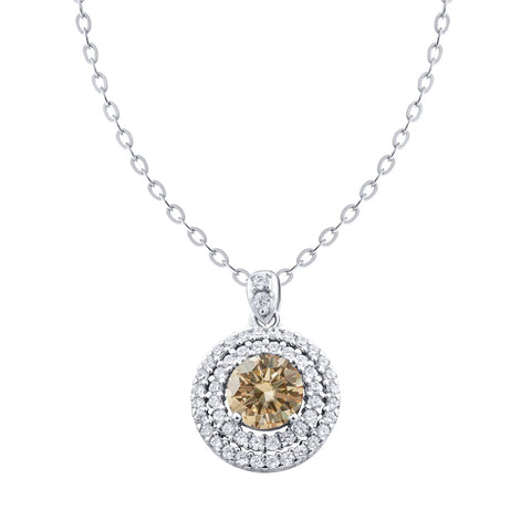 1ct 6.5mm VVS D Color Moissanite Diamond Necklace