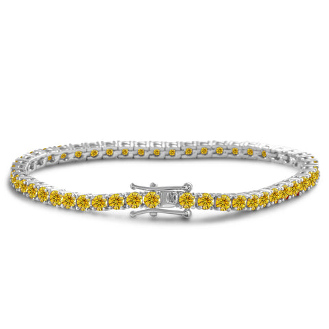 5mm Original Gray Yellow Moissanite Tennis Bracelets